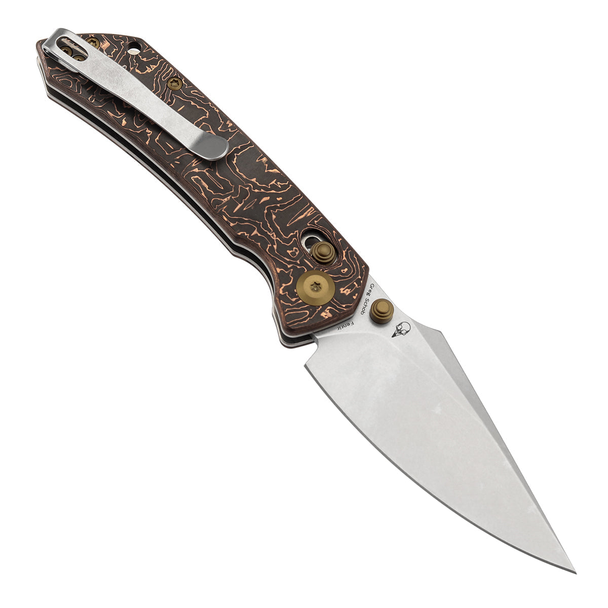 Kansept Fenrir K1034V3 open position showing CPM S35VN harpoon blade