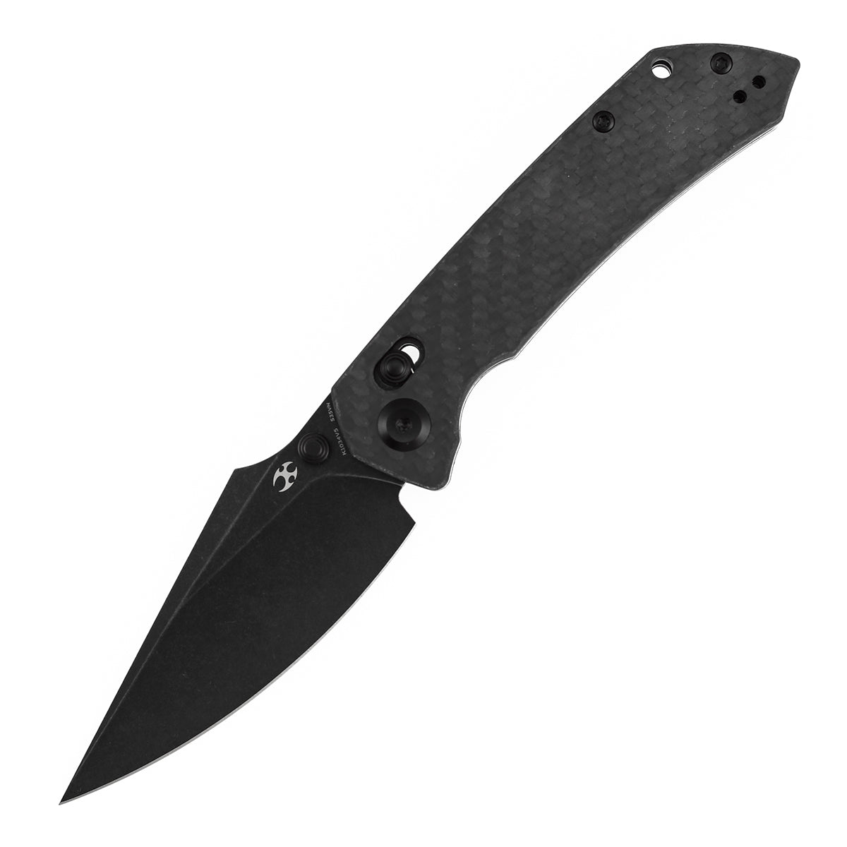 Kansept Fenrir K1034V5 blade detail – Black Stonewashed CPM S35VN harpoon