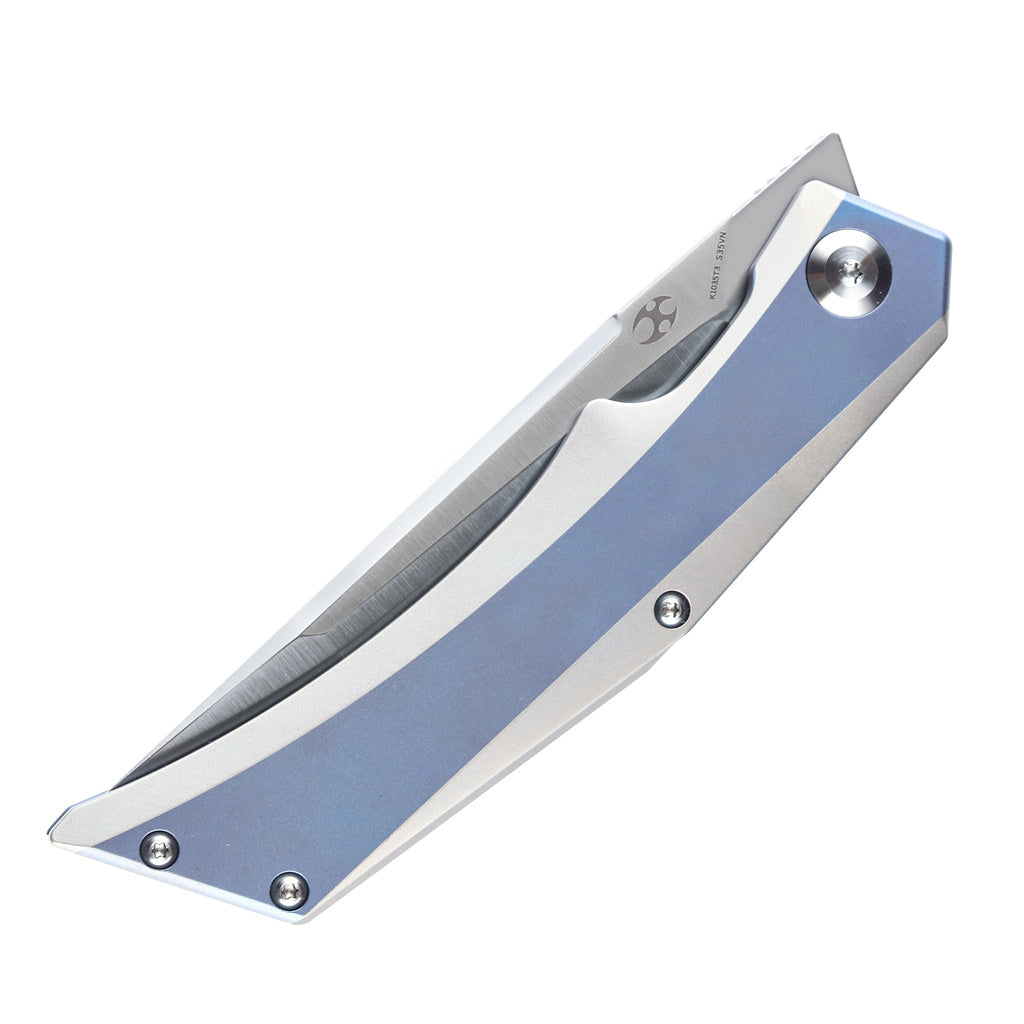Kansept Naska K1035T3 blade detail – satin CPM-S35VN tanto