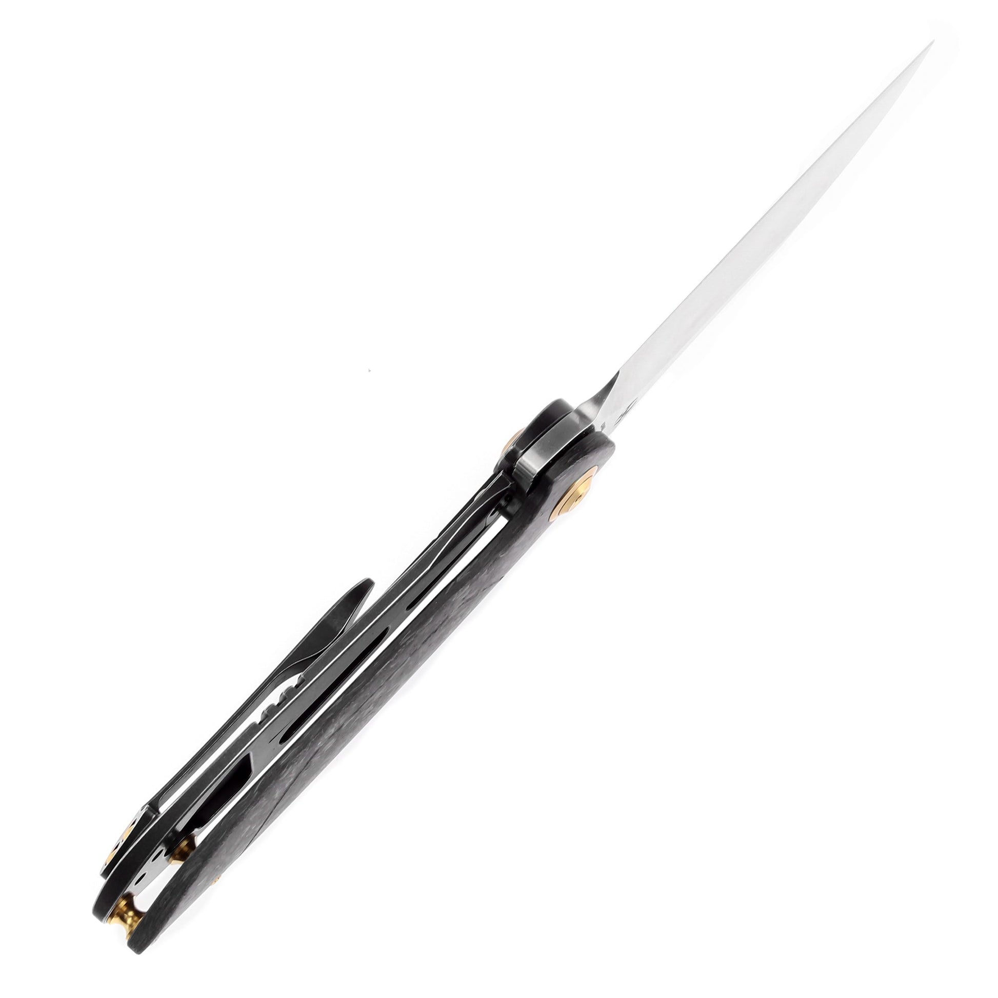Kansept Prometheus K1040A1 blade detail – satin CPM-S35VN drop point