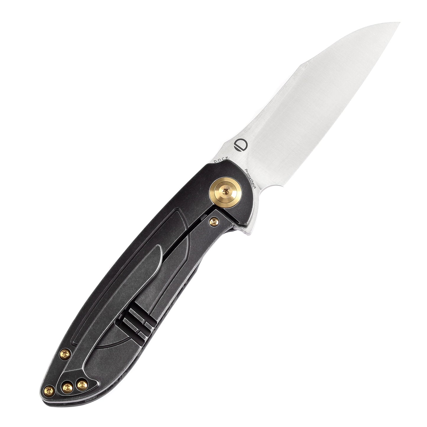 Kansept Prometheus K1040A1 open position showing CPM-S35VN drop point blade