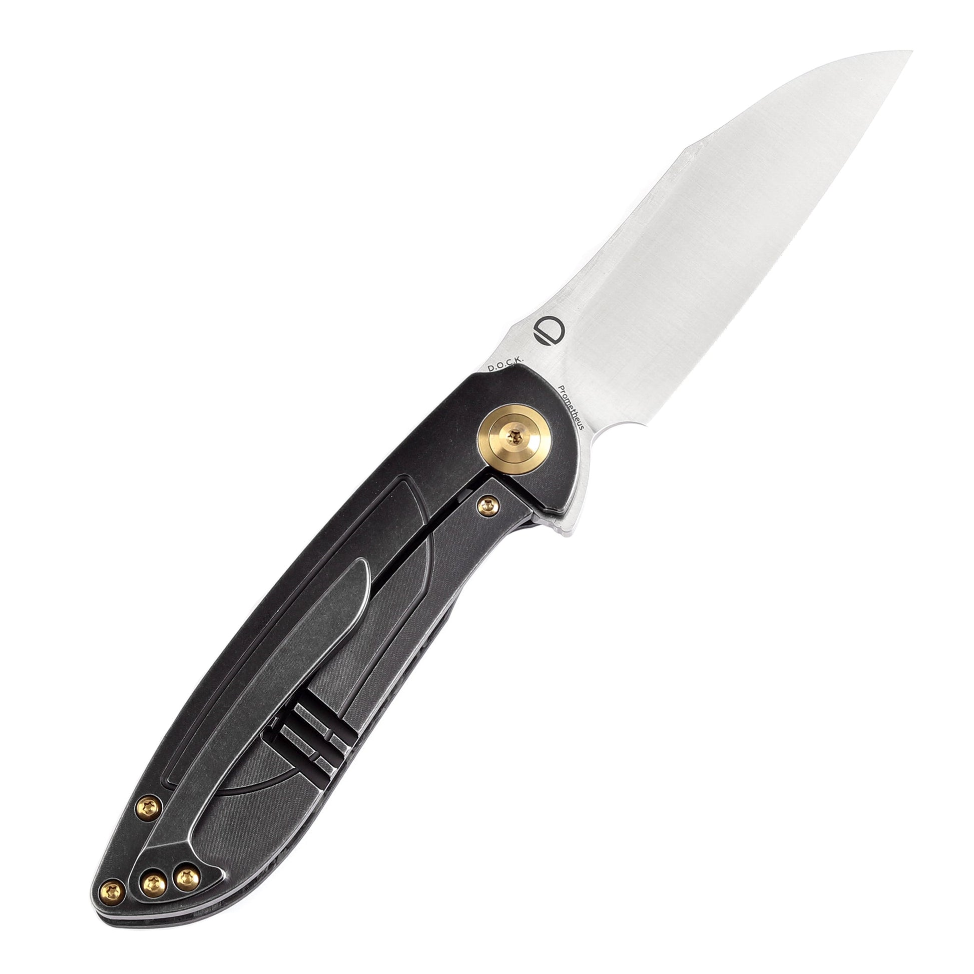 Kansept Prometheus K1040A1 open position showing CPM-S35VN drop point blade
