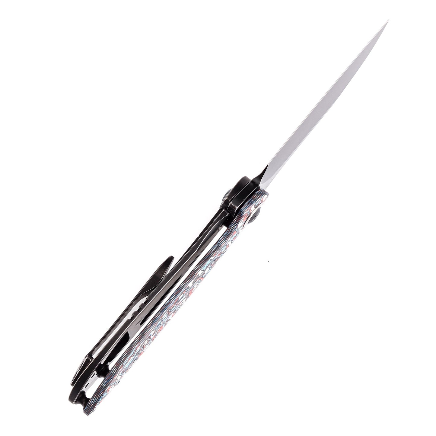 Kansept Prometheus K1040A2 blade detail – blackwash CPM-S35VN drop point
