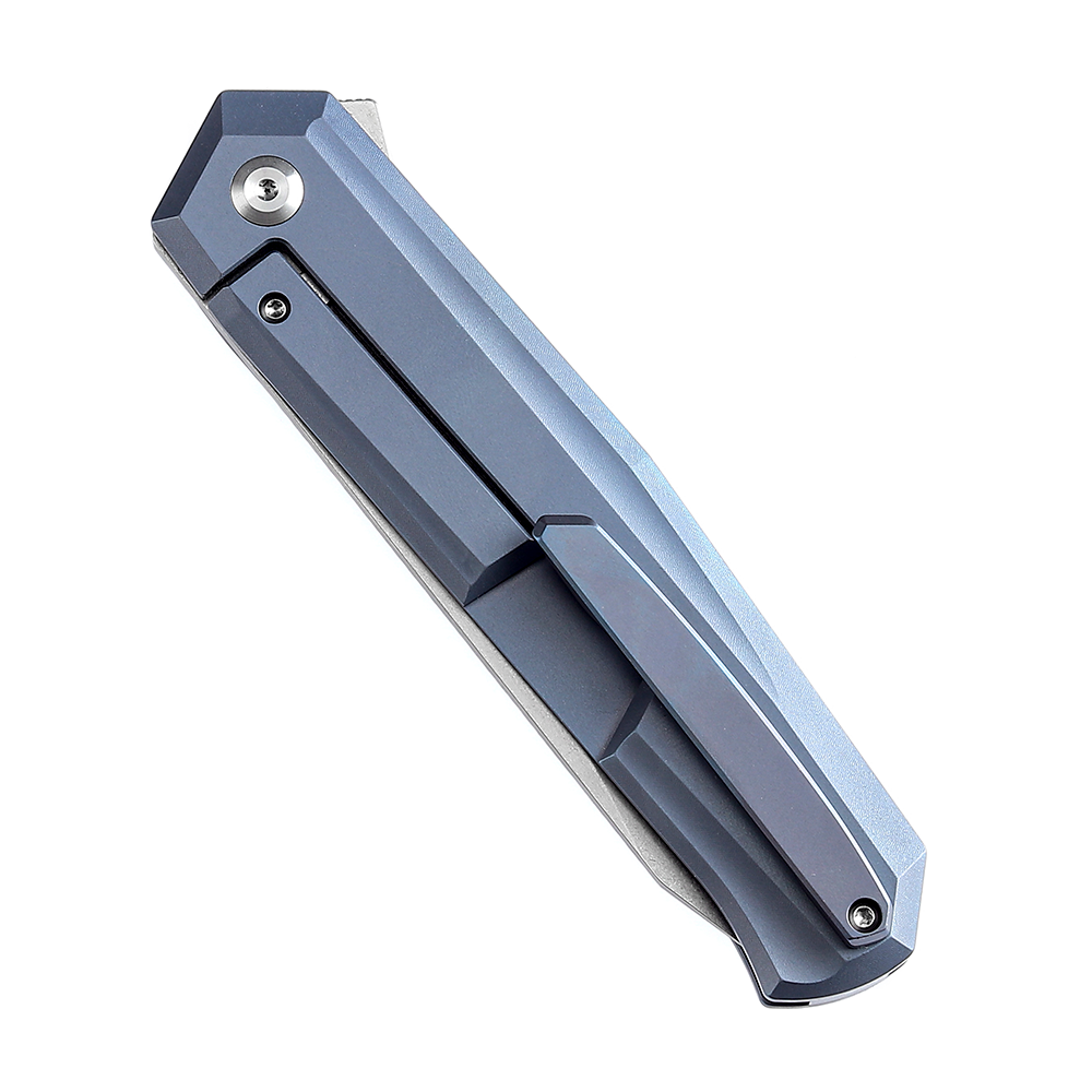 Kansept Integra K1042A3 blue anodized titanium handle scales