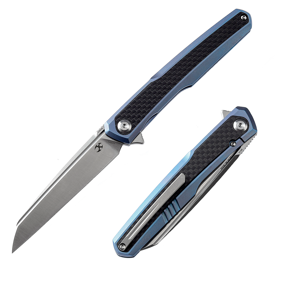 Kansept Arcus K1046A1 front view – 3.43" satin CPM-S35VN wharncliffe folding knife