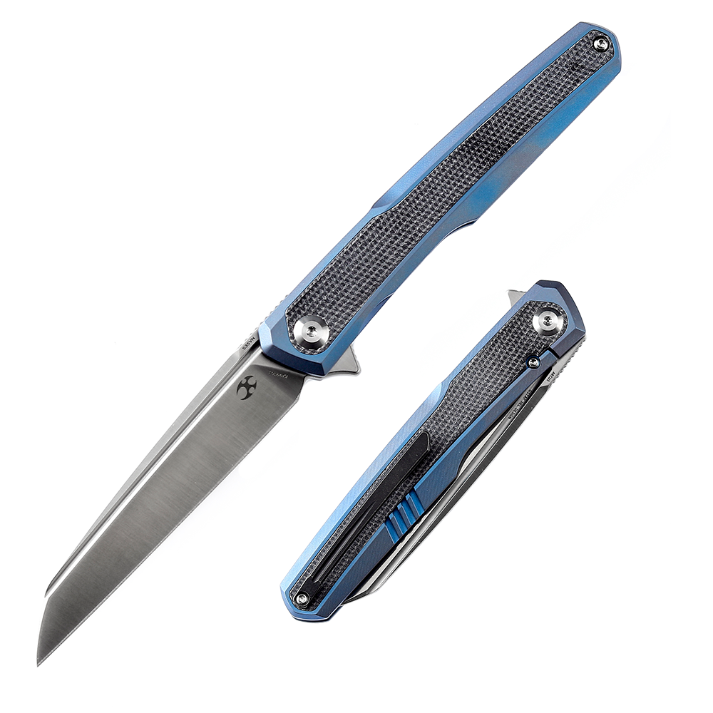 Kansept Arcus K1046A3 front view – 3.43" satin CPM-S35VN wharncliffe folding knife