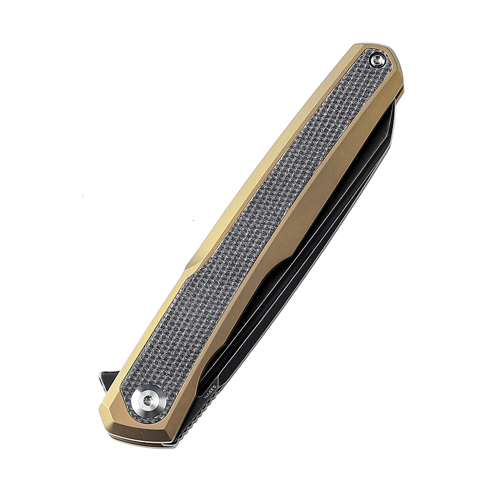 Kansept Arcus K1046A4 blade detail – black stonewashed CPM-S35VN wharncliffe