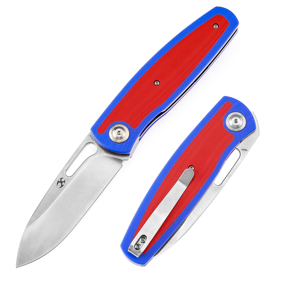 Kansept Mato K1050A1 front view – 3.30" satin CPM-S35VN spear point folding knife