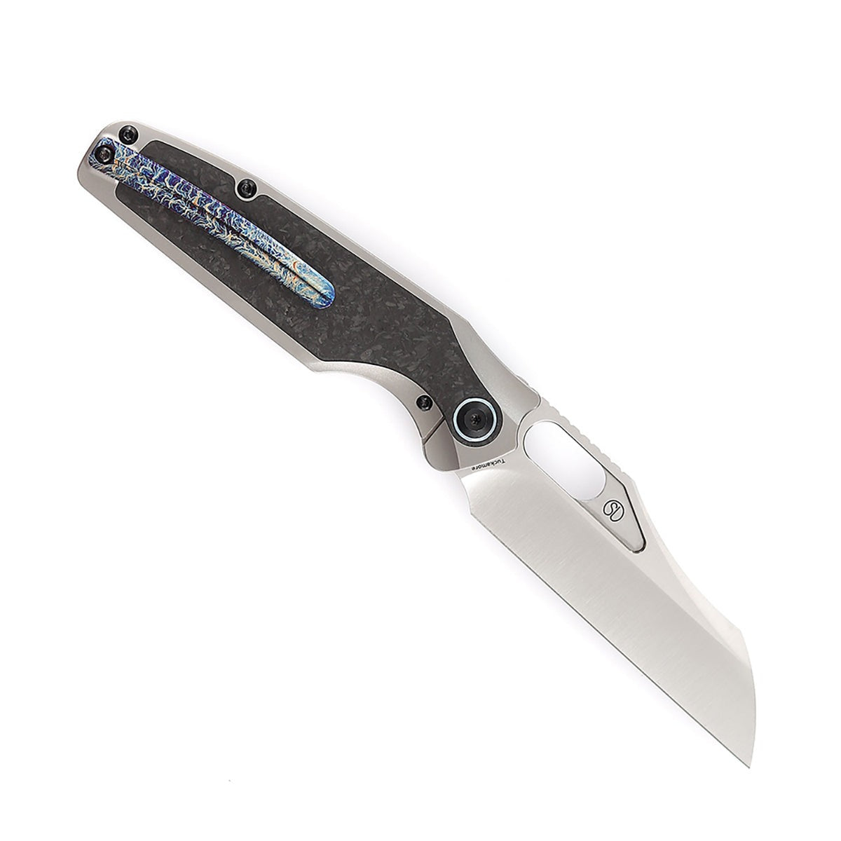 Kansept Tuckamore K1052A1 open position showing CPM 20CV sheepfoot blade