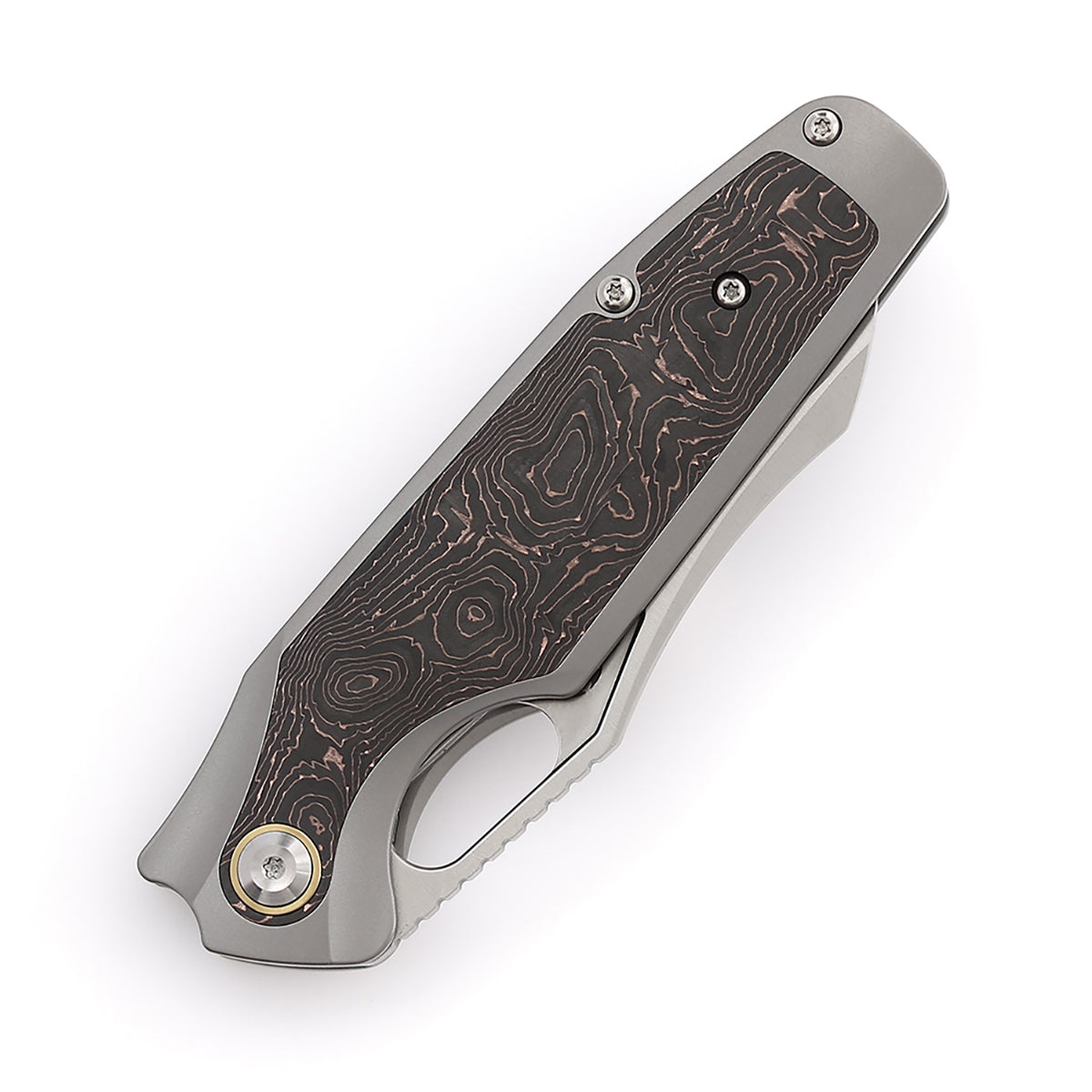 Kansept Tuckamore K1052A2 blade detail – satin CPM 20CV sheepfoot