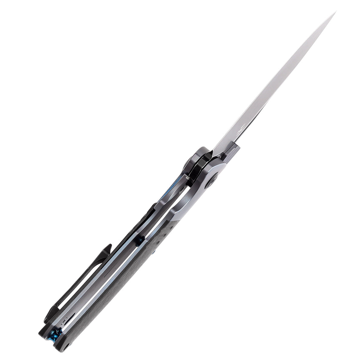 Kansept Hinterland K1057A1 blade detail - blackwash CPM S35VN clip point