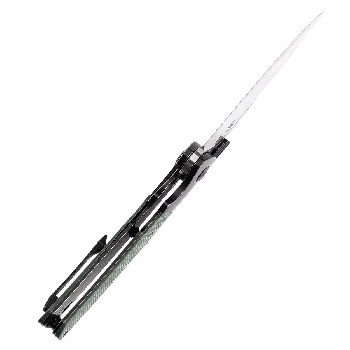 Kansept Hinterland K1057A2 blade detail - stonewashed CPM S35VN clip point
