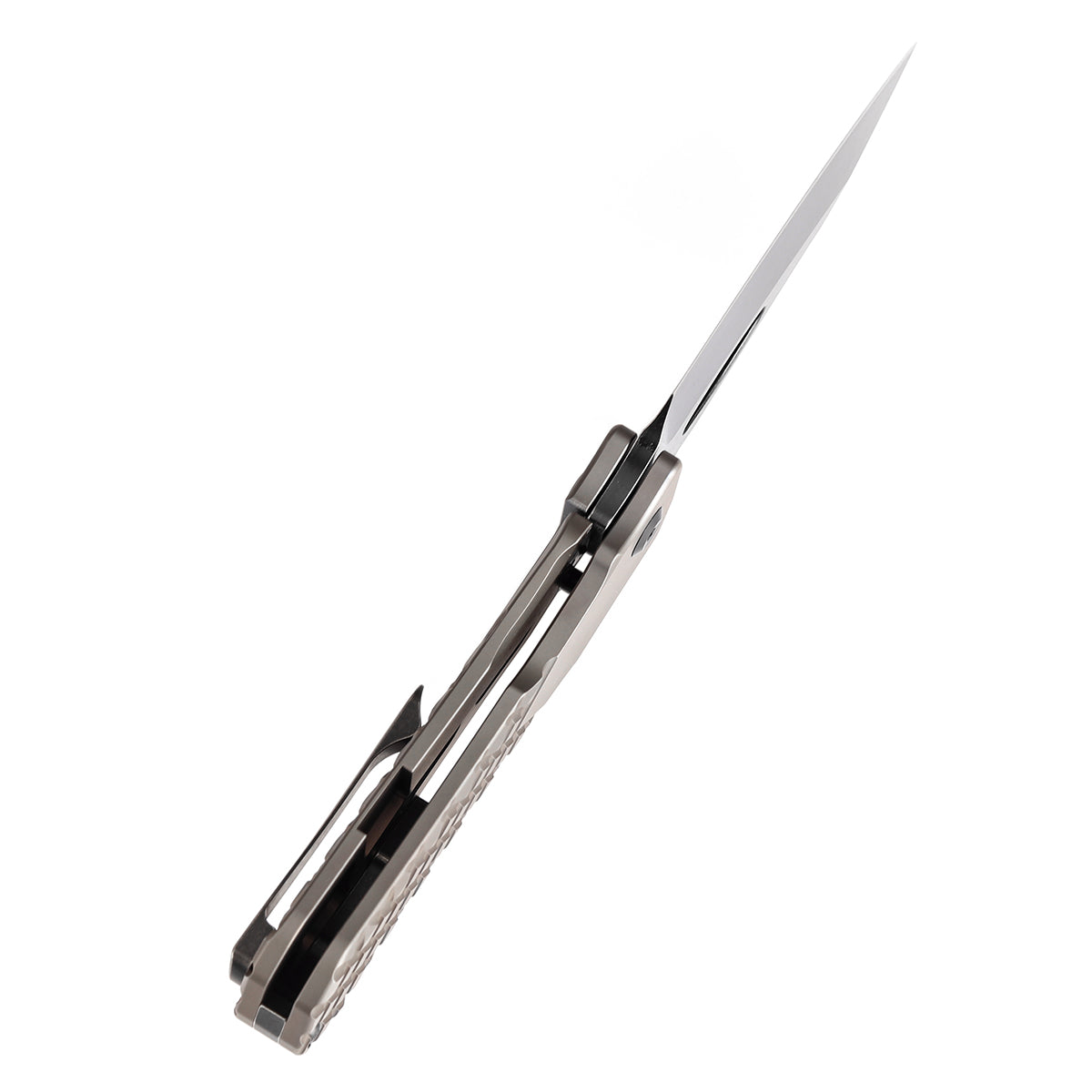 Kansept Loki K1058B4 blade detail – blackwash CPM S35VN drop point