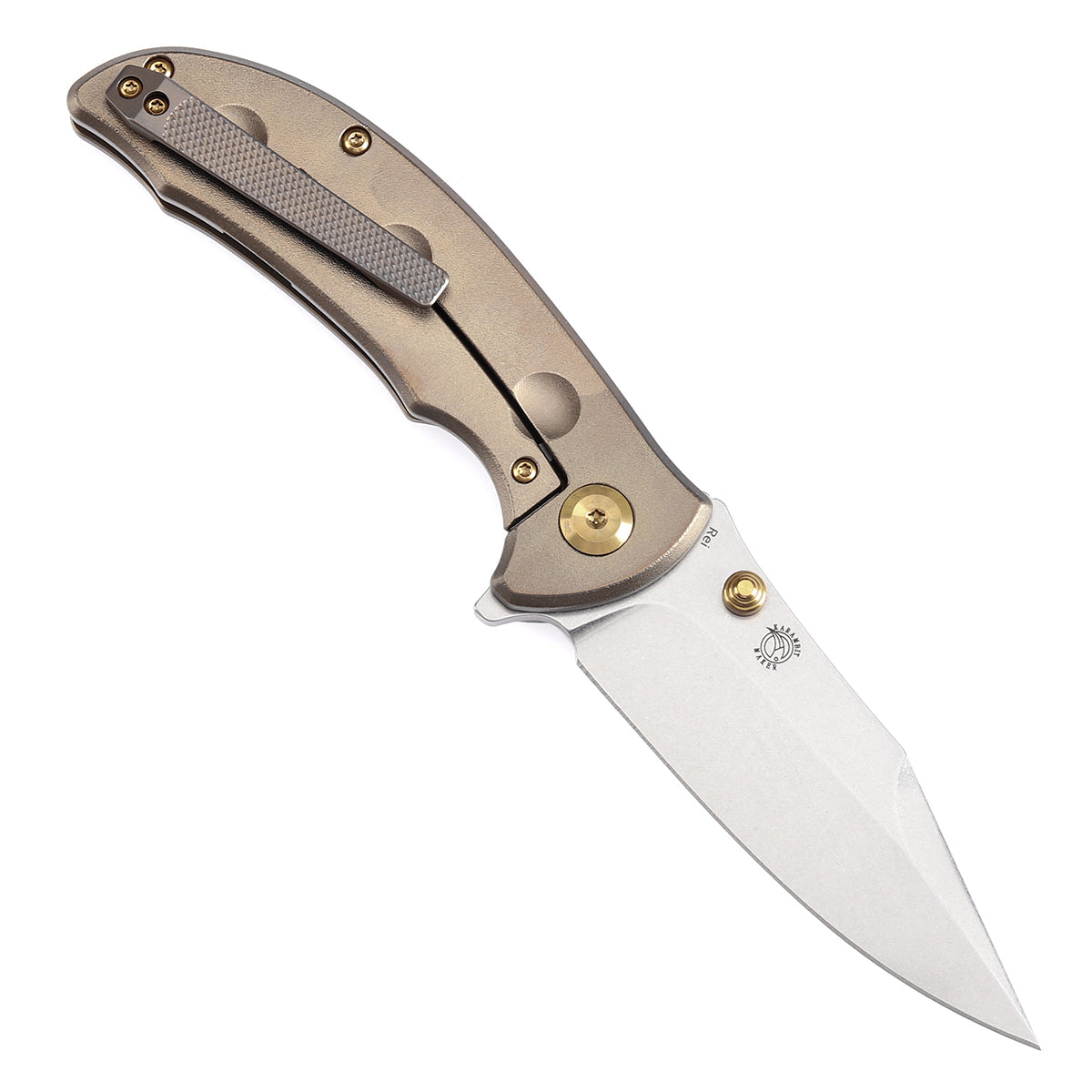 Kansept Rei K1061A2 open position showing CPM 20CV modified blade