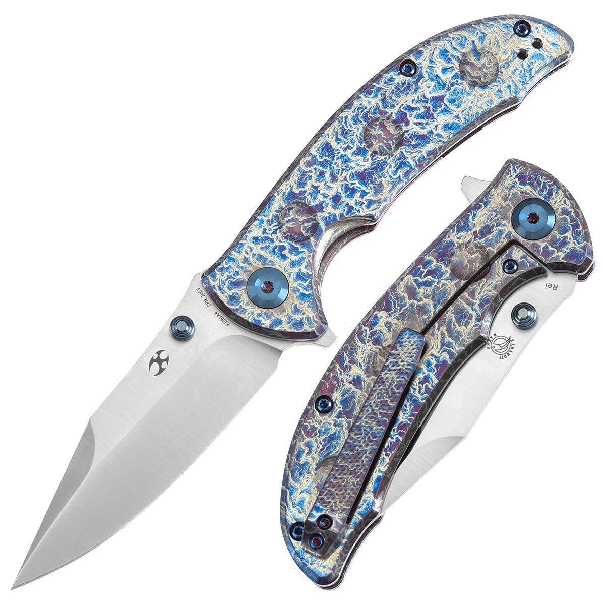 Kansept Rei K1061A4 front view – 3.14" satin CPM 20CV modified folding knife