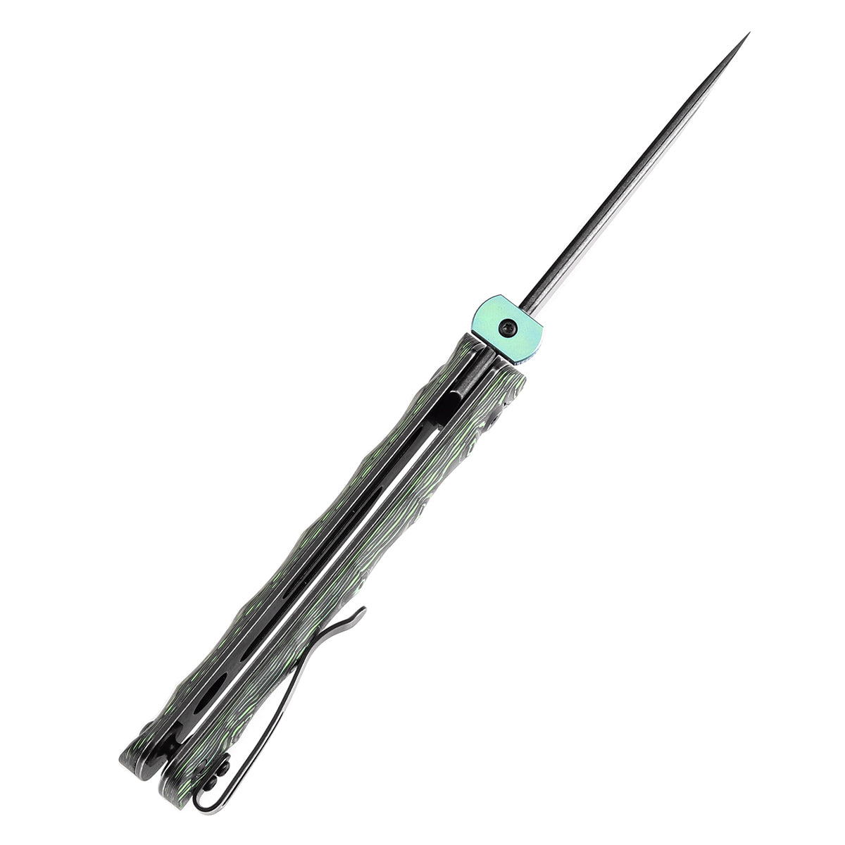 Kansept BTF K1064A2 grass green carbon fiber handle scales