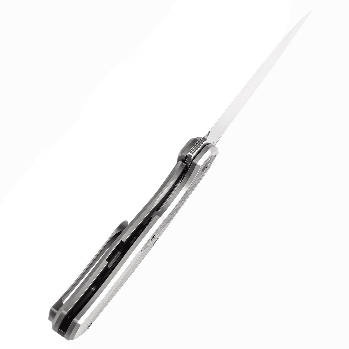 Kansept Havørn K1069A2 blade detail – Stonewashed CPM S35VN clip point