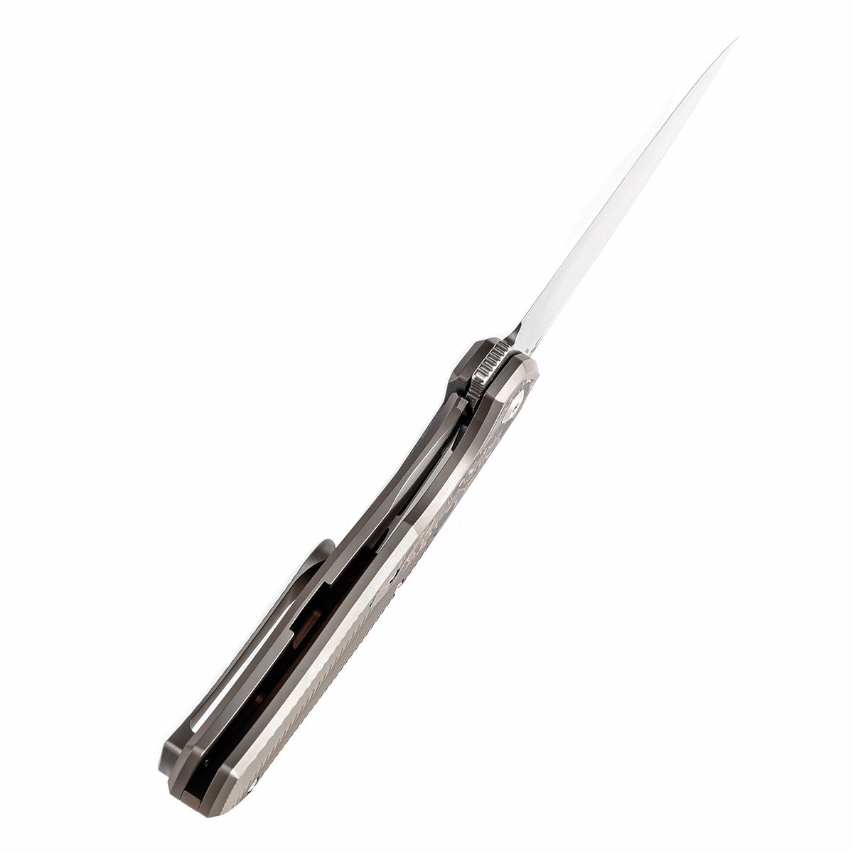 Kansept Havørn K1069A4 blade detail – stonewashed CPM S35VN clip point