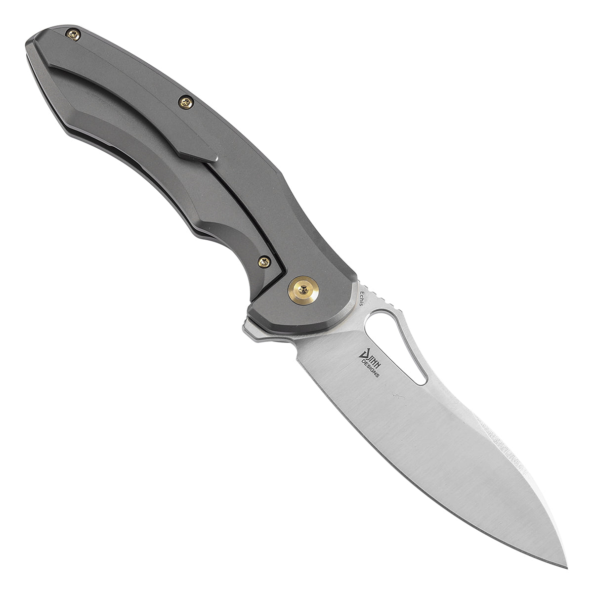 Kansept Echis K1071A1 open position showing CPM S35VN drop point blade