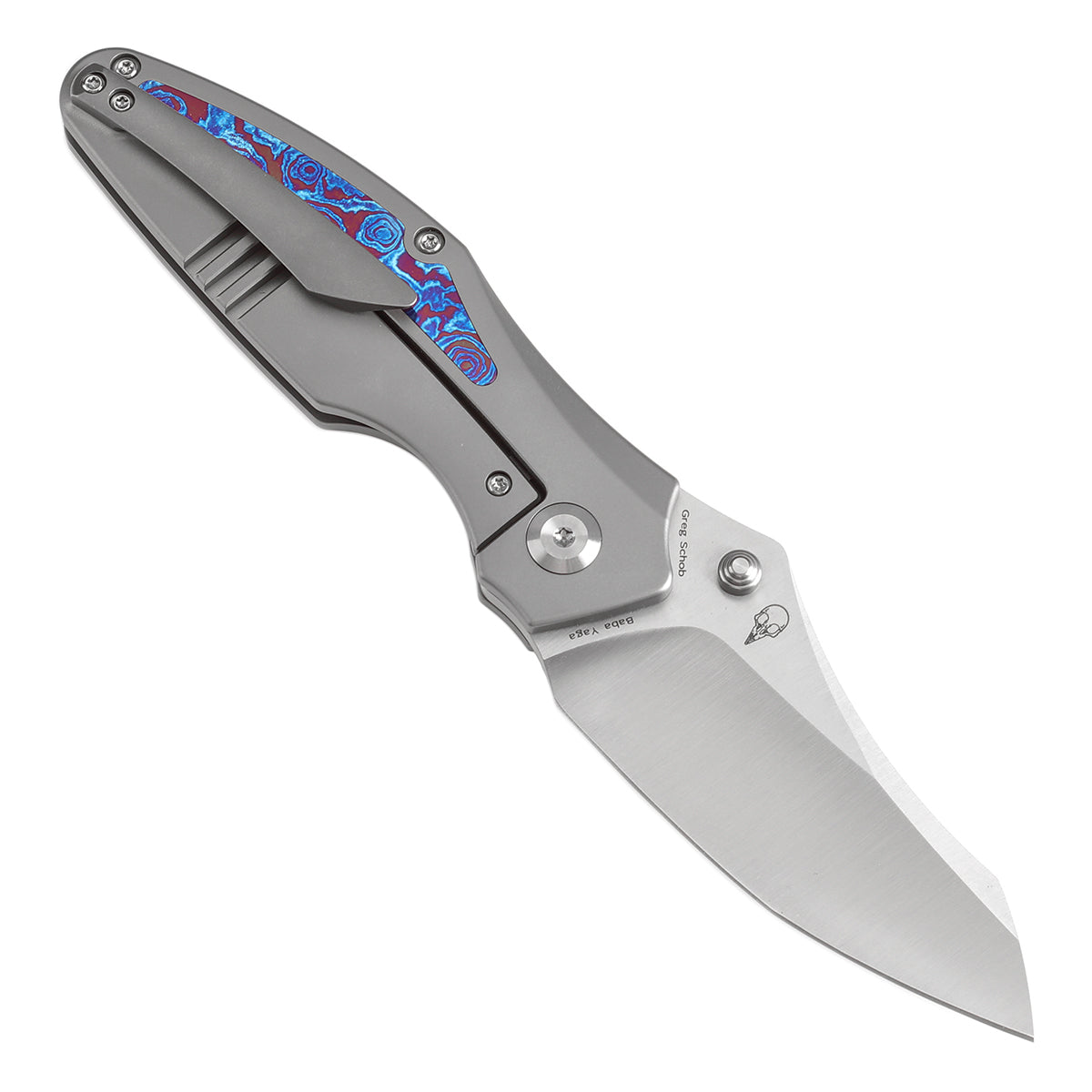 Kansept Baba Yaga K1074A7 open position showing CPM 20CV Wharncliffe blade