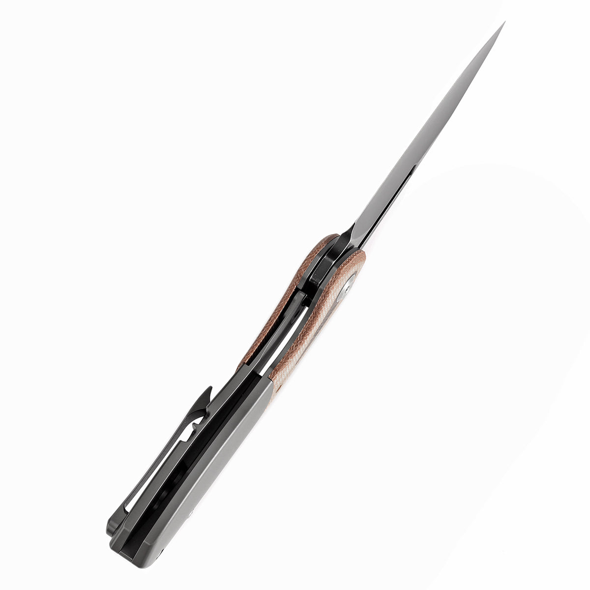 Kansept Thoth K1075T2 blade detail – blackwash CPM 20CV clip point