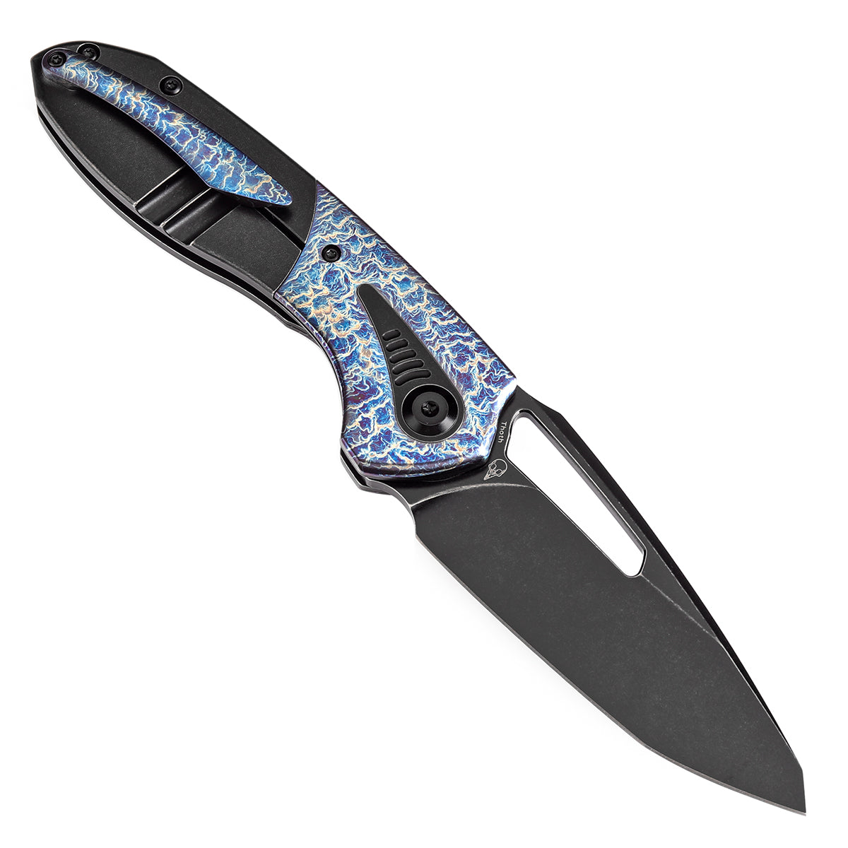 Kansept Thoth K1075T4 open position showing CPM 20CV clip point blade