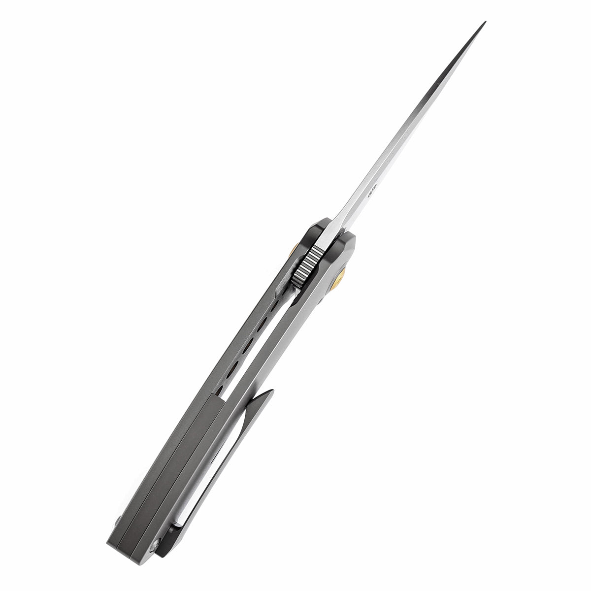 Kansept ODD 21 K1077A2 grey anodized titanium handle with bronze holes