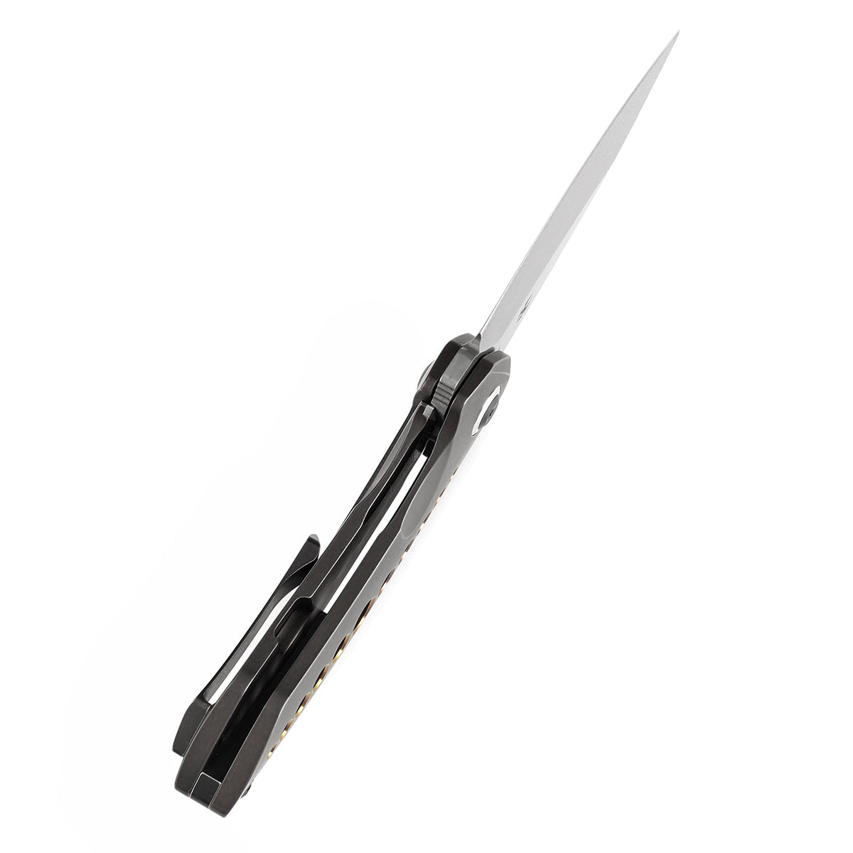 Kansept ODD 21 K1077A3 blade detail – Damascus drop point