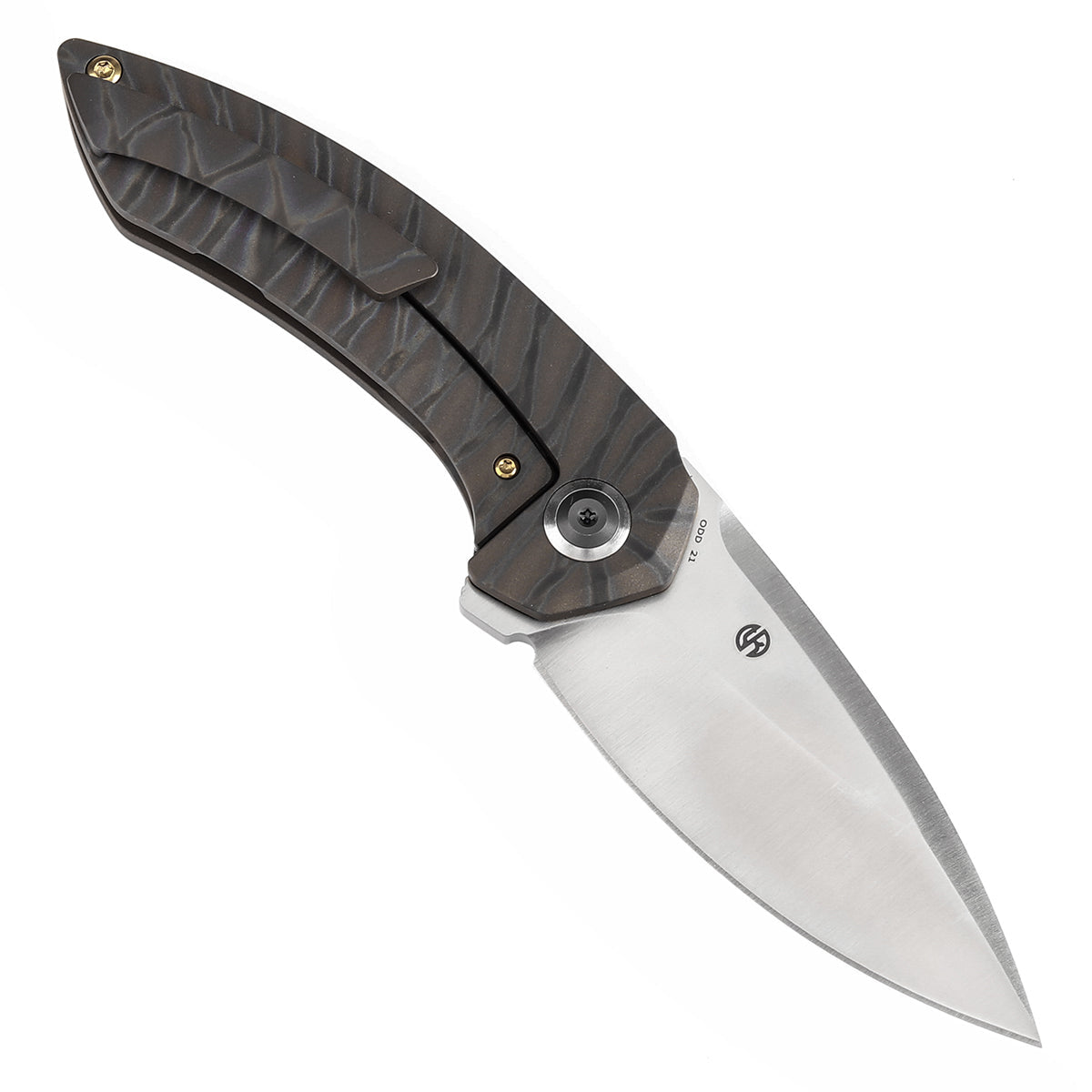 Kansept ODD 21 K1077A4 open position showing CPM 20CV drop point blade