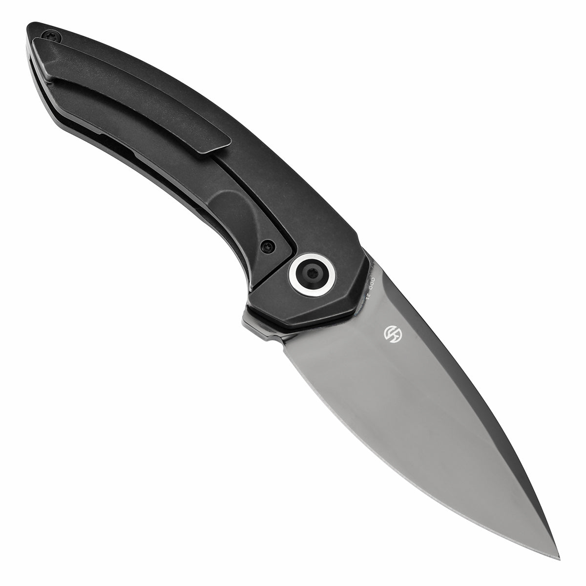 Kansept ODD 21 K1077A6 open position showing mirror DLC CPM 20CV drop point blade