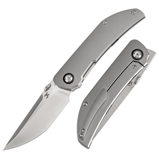 Kansept Tarkin K1078A1 front view – 3.42" satin CPM 20CV tanto folding knife