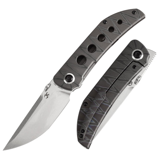 Kansept Tarkin K1078A6 front view – 3.42" satin CPM 20CV tanto folding knife