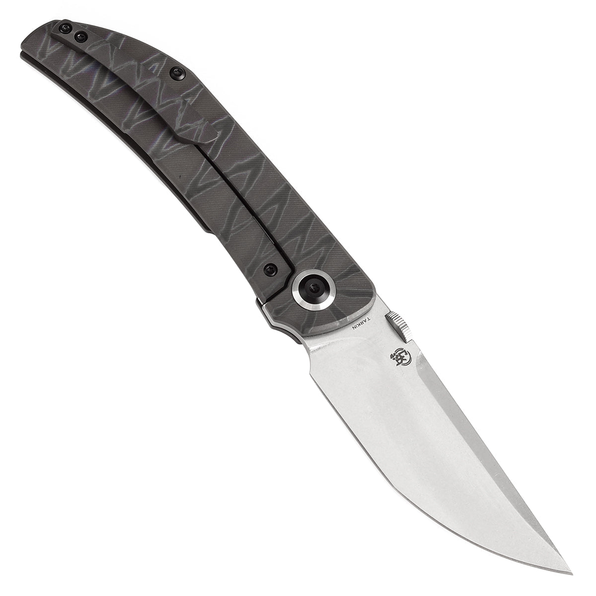 Kansept Tarkin K1078A6 open position showing CPM 20CV tanto blade