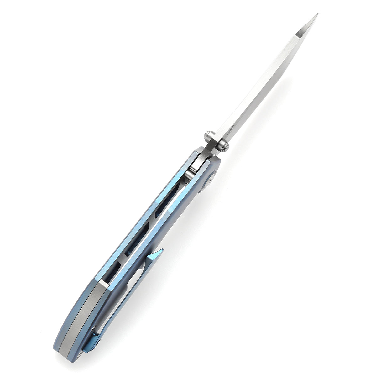 Kansept Tipper K1079A1 blue anodized titanium handle scales