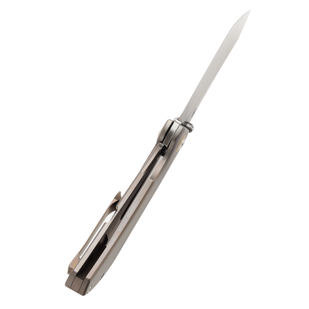 Kansept Tipper K1079A2 blade detail – satin CPM S35VN Wharncliffe