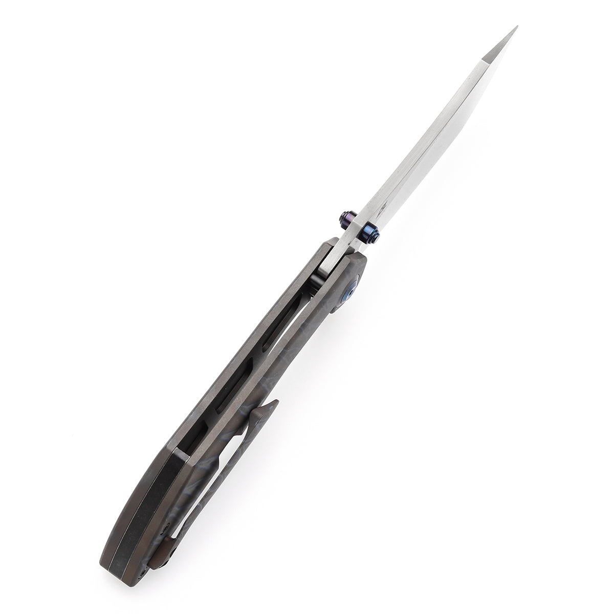 Kansept Tipper K1079A4 tiger stripe titanium handle scales