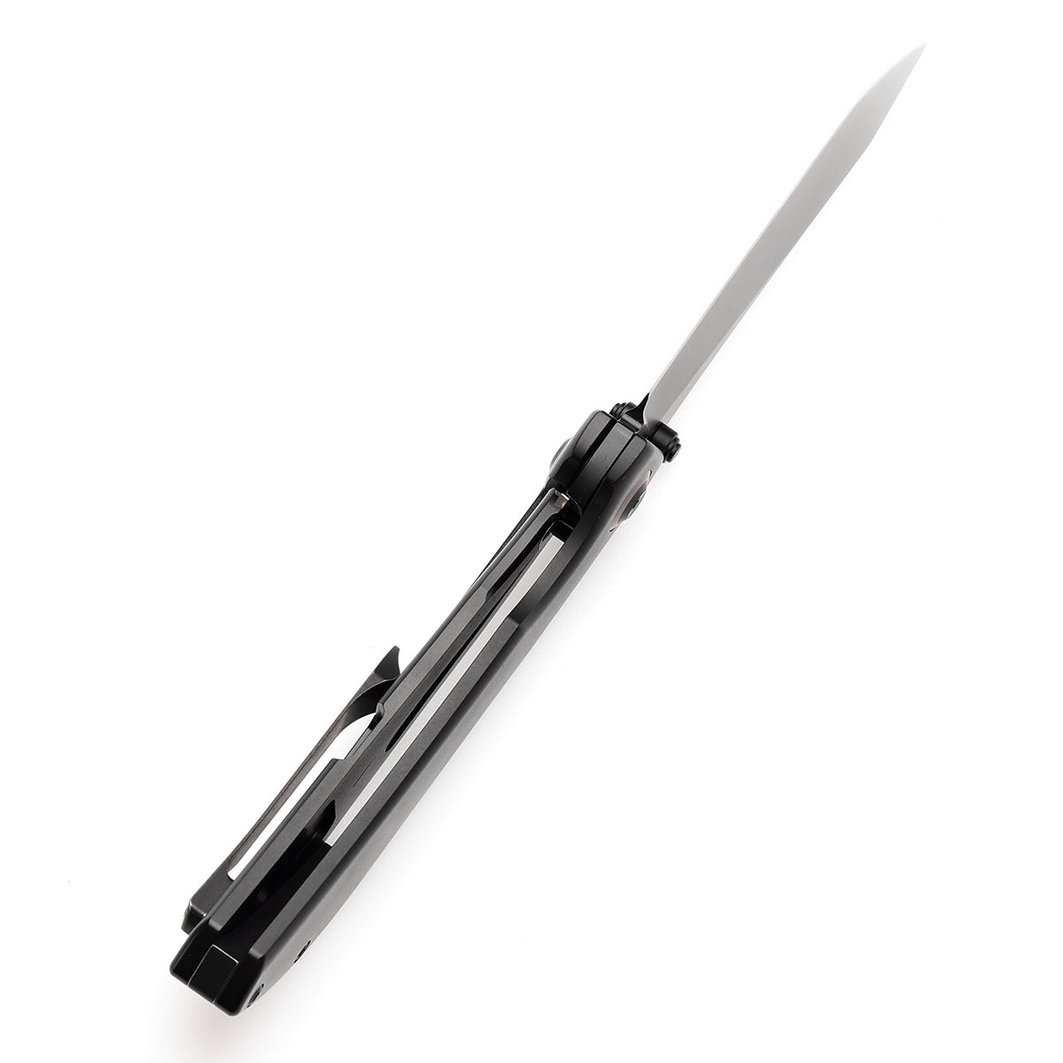 Kansept Tipper K1079A5 blade detail - satin CPM S35VN wharncliffe
