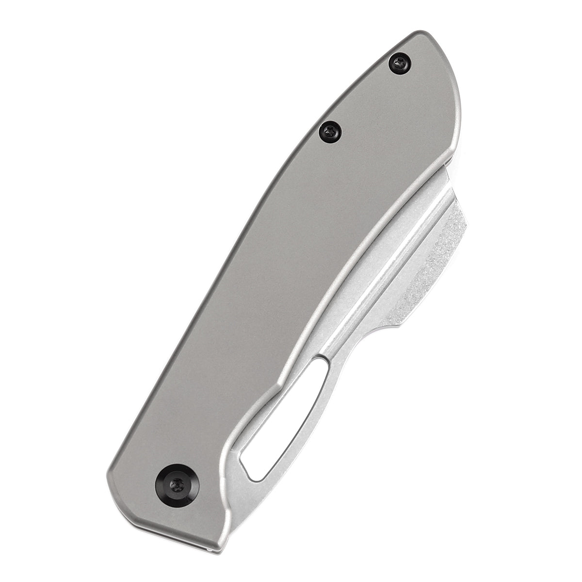 Kansept Cybin K1080A3 bead blasted titanium handle scales
