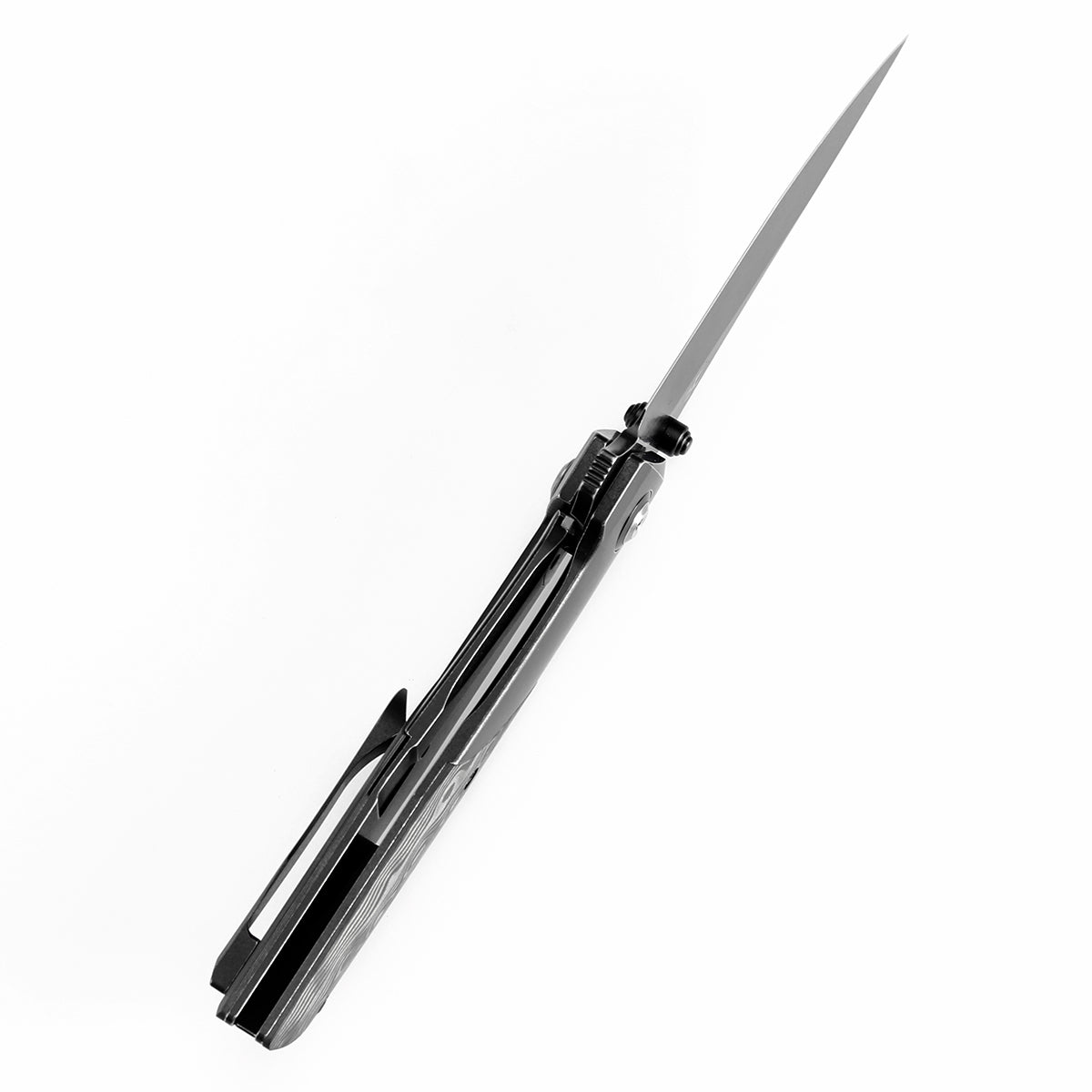 Kansept Deadite K1081A6 blade detail – Blackwash CPM S35VN clip point
