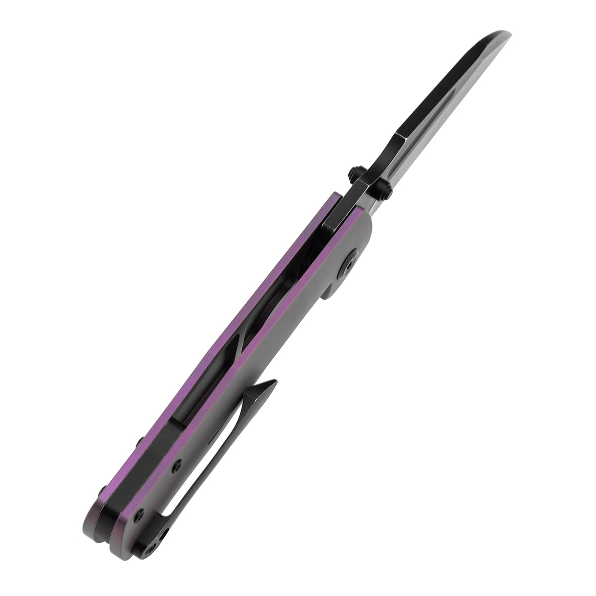 Kansept Knives Dreadnaught K1082A4 purple anodized titanium handle scales