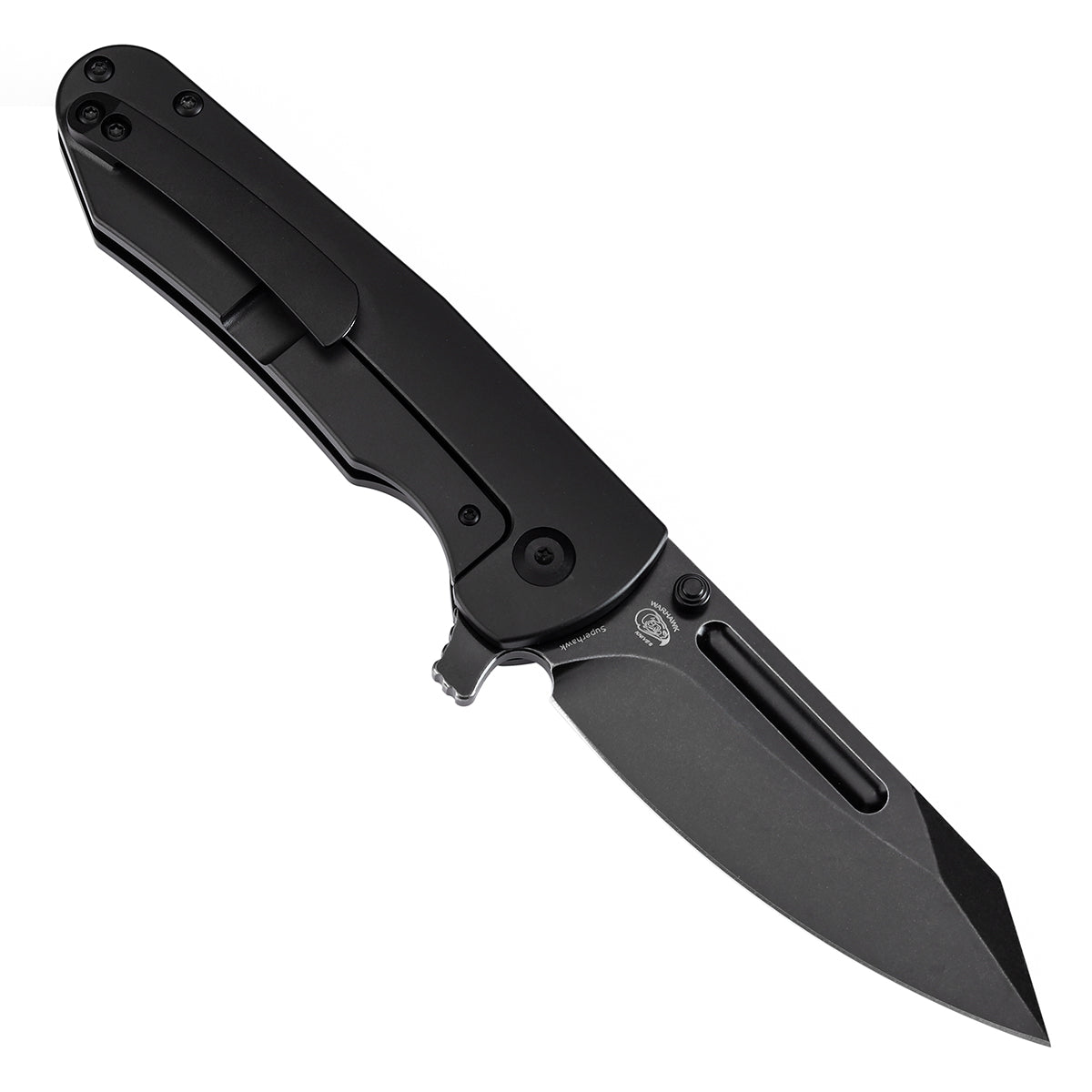 Kansept Superhawk K1084A1 open position showing CPM S35VN wharncliffe blade