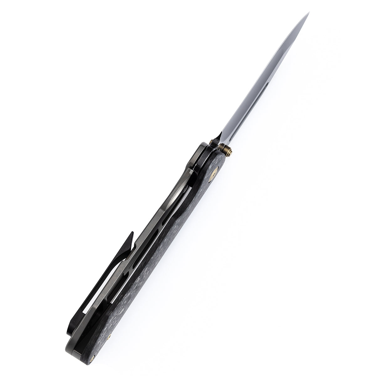 Kansept Superhawk K1084B2 blade detail - Blackwash CPM-S35VN Wharncliffe