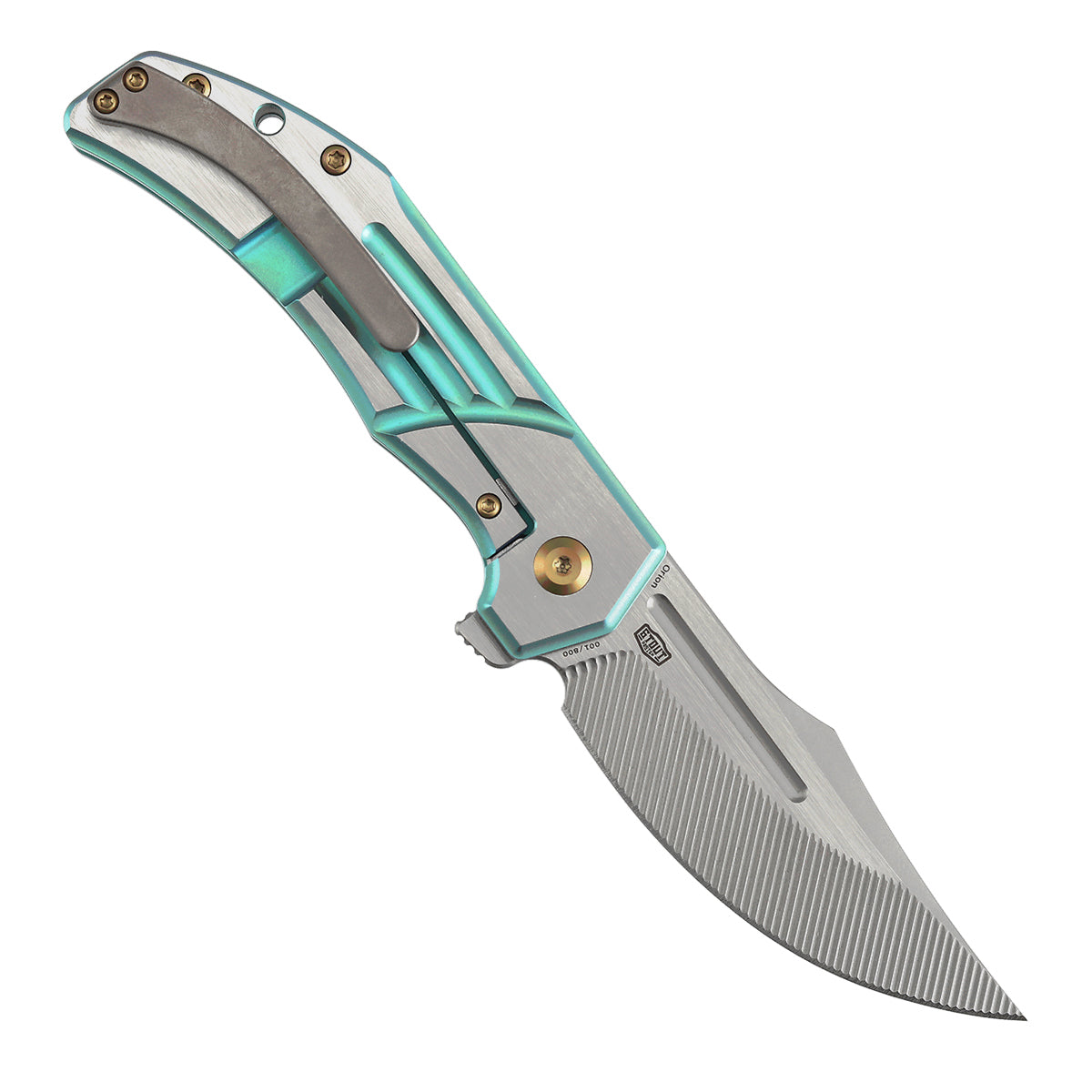 Kansept Orion K1089B4 blade detail – Machine Satin CPM-S35VN Clip Point