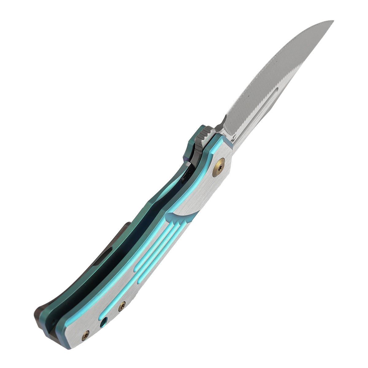 Kansept Orion K1089B4 green anodized titanium handle scales