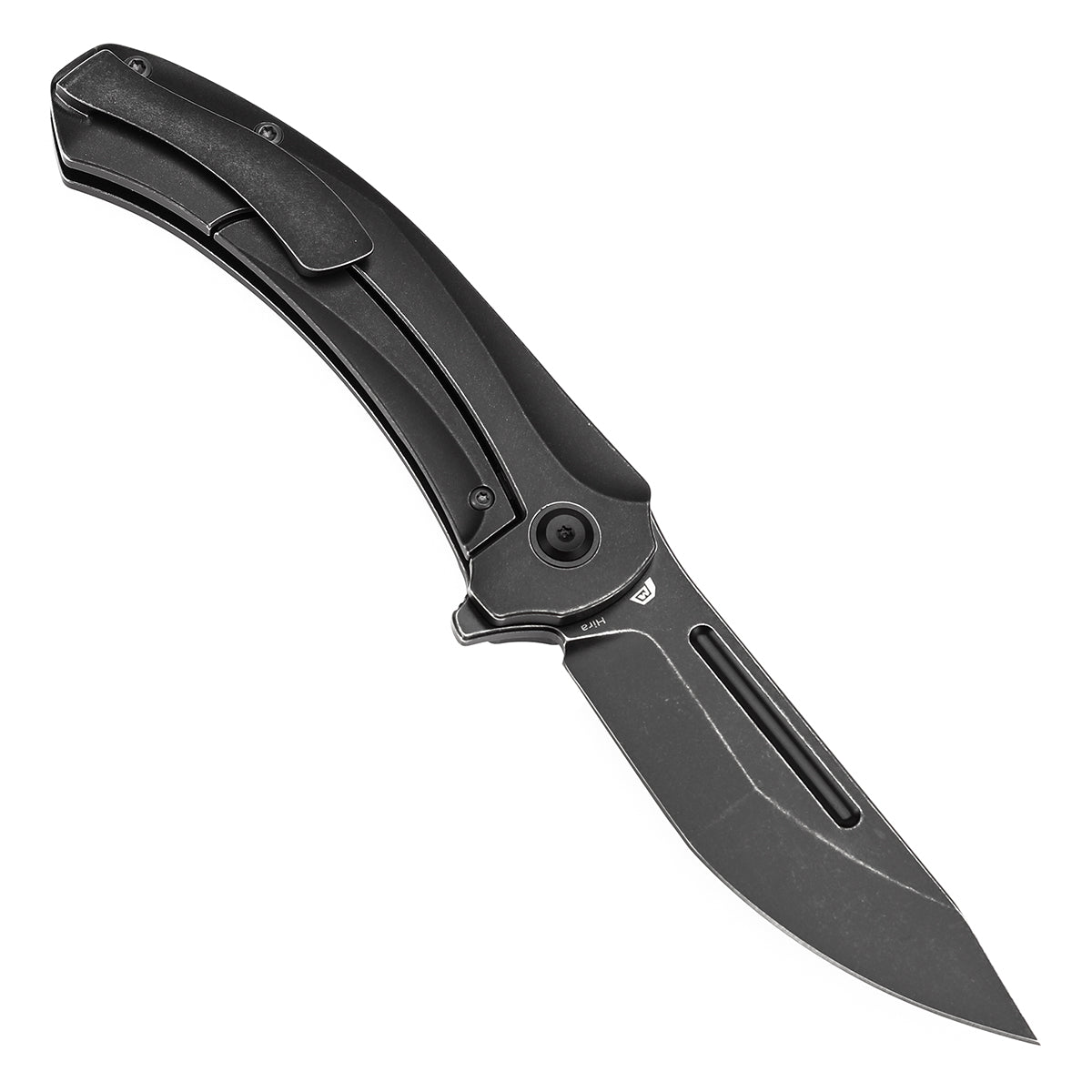 Kansept Hira K1090A1 open position showing CPM S35VN tanto blade