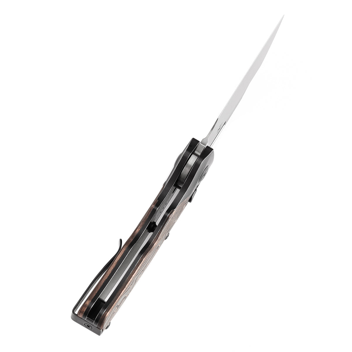 Kansept Vivid K1094V2 blade detail – Damascus Wharncliffe