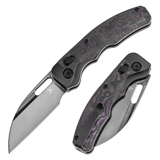Kansept Vivid K1094V4 front view – 3.04" mirror DLC CPM S35VN Wharncliffe folding knife
