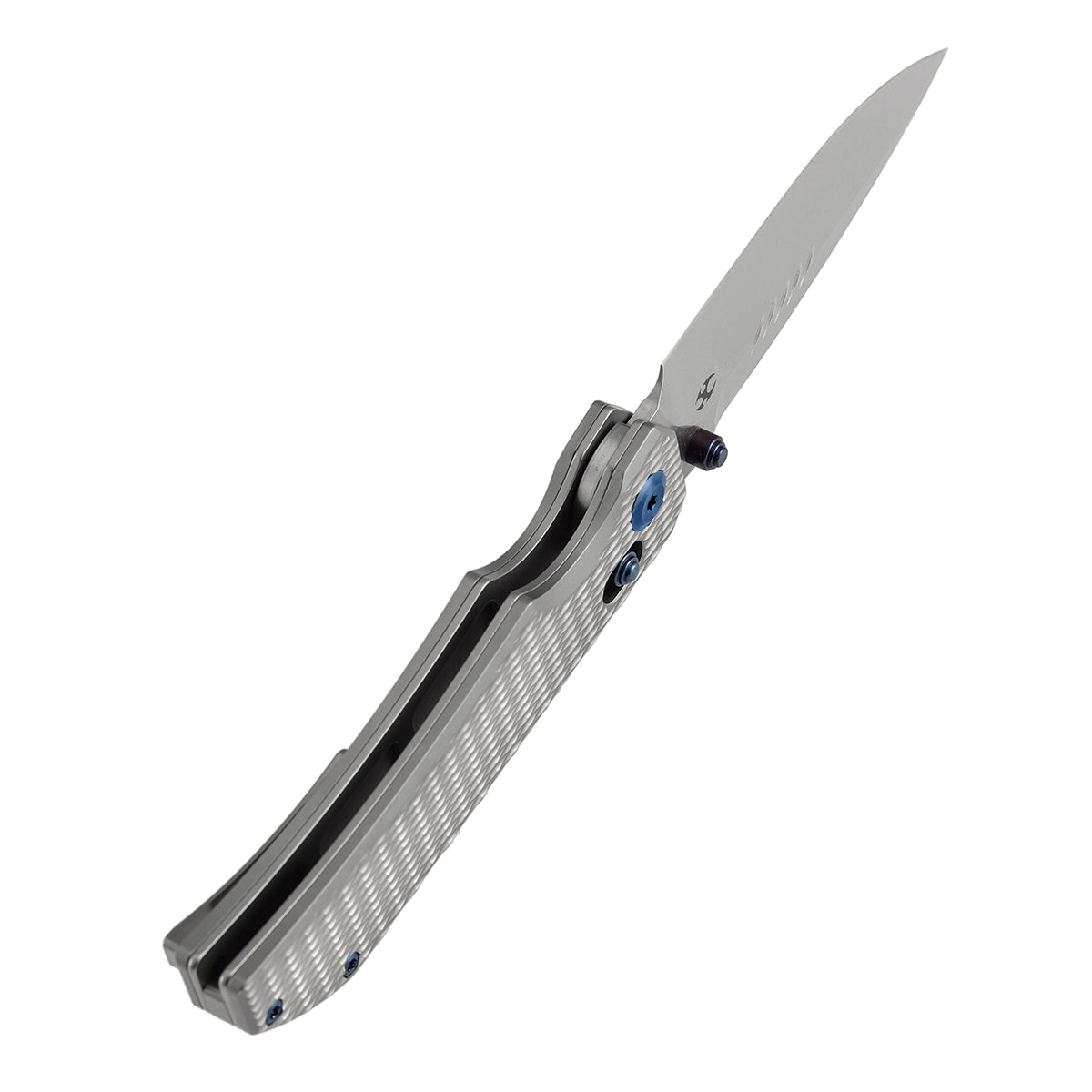 Kansept Eaglestrike K1095V4 blade detail – stonewashed CPM S35VN drop point