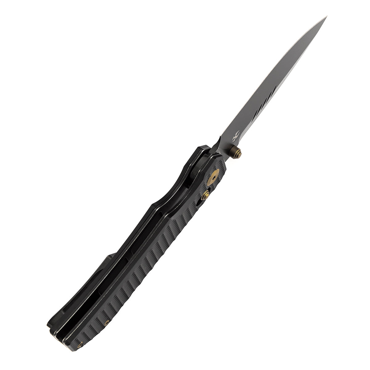 Kansept Eaglestrike K1095V6 blade detail – blackwash CPM S35VN drop point
