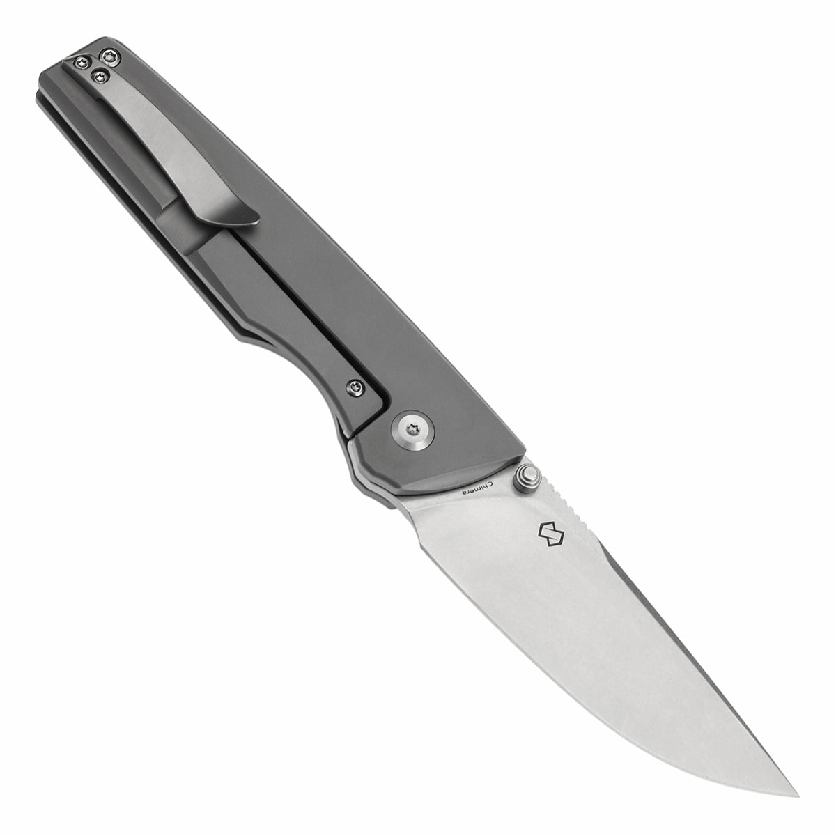 Kansept Chimera K1096A2 open position showing CPM S35VN tanto blade